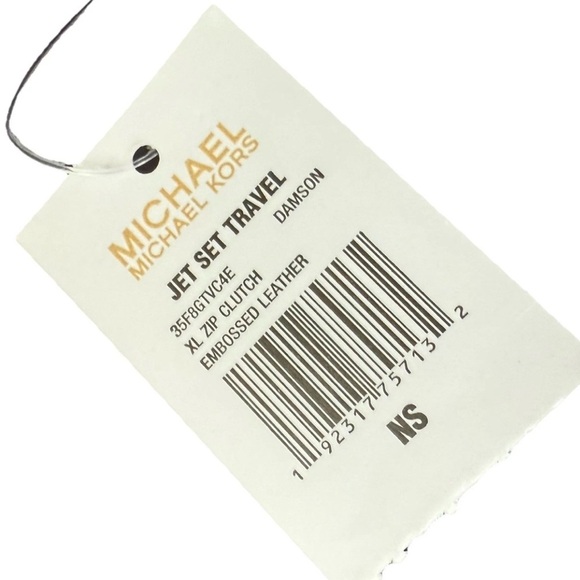 Michael Kors Jet Set Wristlet Purple Embossed crocodile Brand new - Picture 2 of 8